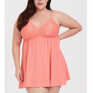 Peach Lace Sleep Gown
